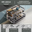 Axyaa Pull-out Seasoning Storage Rack Drawer for Kitchen Dishes and Bowls