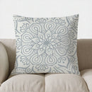 Axyaa Gray Mandala Pattern Throw Pillow Cover for Sofa, Bedroom, Car