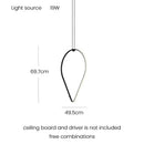 Axyaa Minimalist Line Chandeliers: Elegant LED Pendant Lighting with Magnetic Suction Connection