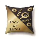 Axyaa Halloween Pumpkin Ghost Print Pillow Cover 45X45CM