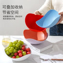 Axyaa Wood Grain Dining Plate for Snacks and Fruits - Household Storage Tray