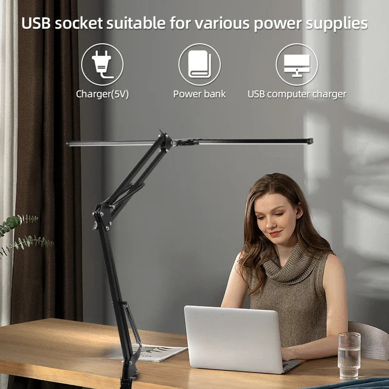 Axyaa USB LED Desk Lamp Monitor Screen Bar Eye-Care Table Light Stepless Dimming