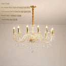 Axyaa Gold Crystal Chandelier: Vintage Industrial Style for Living & Dining Room