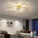 Axyaa Modern LED Ceiling Light for Living Room & Bedroom, Chrome/Gold Plated, AC110-240V