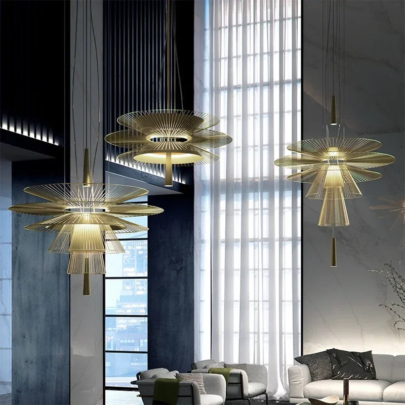 Axyaa Luxury Black Gold Chandelier for Living Dining Kitchen Island