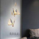 Axyaa Crystal Butterfly Pendant Lamp for Kitchen Bedroom LED Lighting