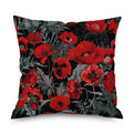 Axyaa Night Rose Linen Pillowcase - Decorative Floral Pillow Covers for Home Decor