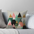 Gray Geometric Style Pillow Cover for Home Decor - Axyaa