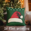 Axyaa Christmas Rectangular Pillow Covers for Sofa, Bedroom, Car - Festive Home Decor