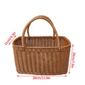Axyaa Wicker Picnic Basket Tote Handle Storage Rustic Life Shopping Organizer