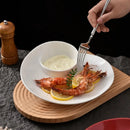 Axyaa Conch Shape Ceramic Snack Plate Set for Molecular Cuisine Dining