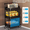 Axyaa Floor-to-Ceiling Multi-layer Service Cart for Kitchen Storage