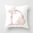 Axyaa Sweet Pink Alphabet Pillowcase for Home Decor