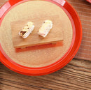 Axyaa Non Slip Round Tray for Serving Dinner, Sushi, Dim Sum, Tea - Commercial Grade