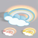 Axyaa Children's Rainbow Heart Ceiling Light for Princess Bedroom