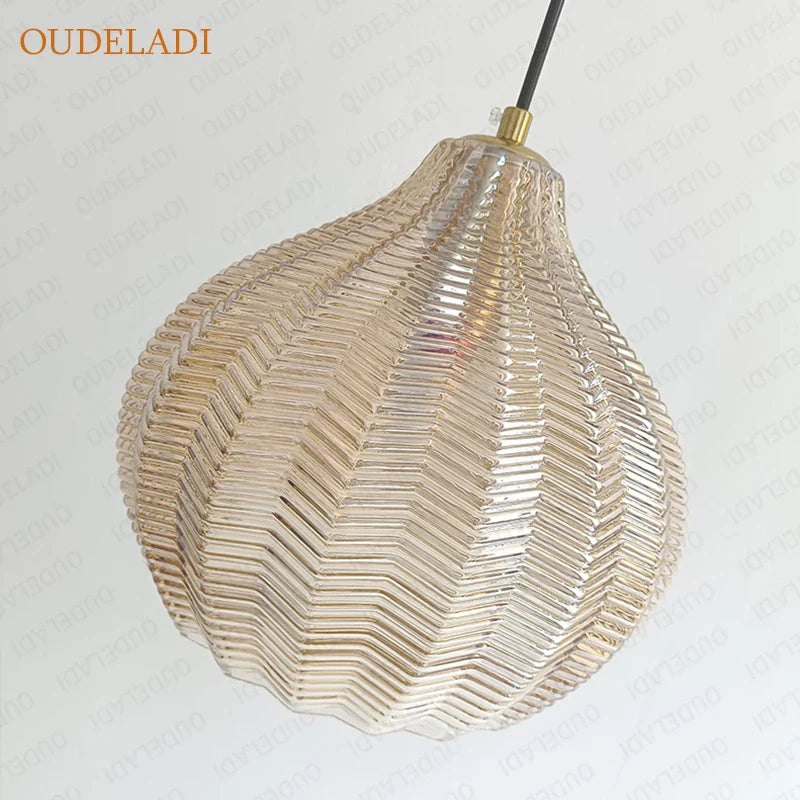 Axya Nordic Amber Glass Pendant Light for Kitchen, Restaurant, Bedroom