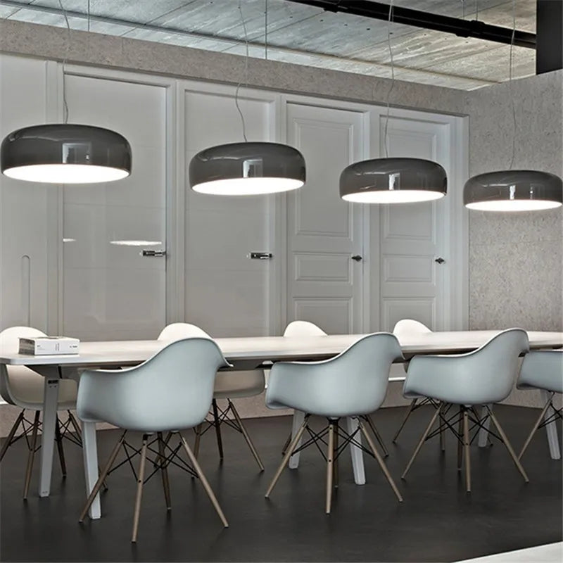 Axyaa Modern Aluminum Pendant Lamp in Black for Home and Office Lighting