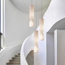 Axyaa Nordic Striped Floor Lamp: Minimalist Design, Warm LED Light for Home Decor.