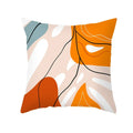 Axyaa Pink Blue Abstract Plants Floral Pillows Case - Modern Art Decor Sofa Couch