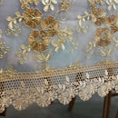 Axyaa Lace Embroidered Tablecloth for Dining Tables, Home and Wedding Decor