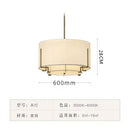 Axyaa Chinese Style Tea Room Pendant Light, Fabric Retro Ceiling Light for Living Room
