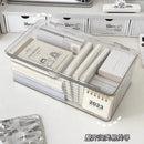 Acrylic Desk Stationery Organizer by Axyaa: Clear Desktop Storage Box for School Supplies