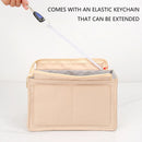 Axyaa Nylon Makeup Storage Pocket Bag for Women's Handbag Bottom Shaper