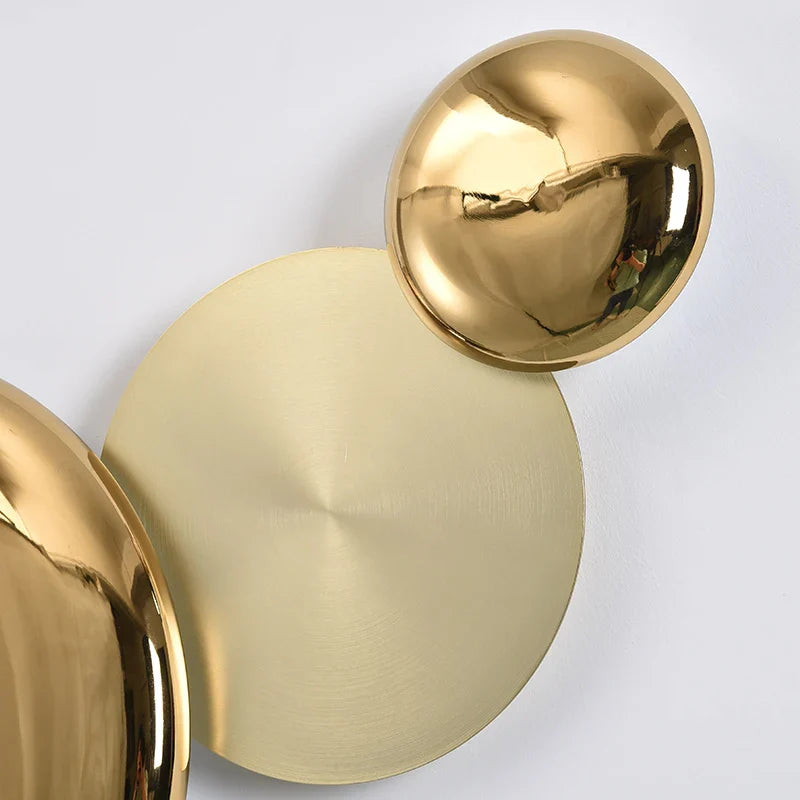 Axyaa Nordic Gold Wall Lamp - LED Bedside Wall Hanging Decoration