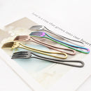 Gold Cutlery Set Stainless Steel Dinnerware Axyaa Tableware Party Kitchen Flatware