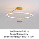 Axyaa Modern Round LED Ceiling Chandelier for Bedroom and Dining Room Lighting