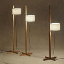 Axyaa Nordic Wood Fabric Shade LED Floor Lamp for Home Decor