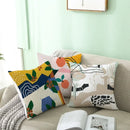 Axyaa Geometric Abstract Print Cushion Cover Tropical Botanical Pillowcase