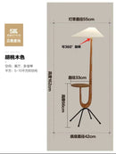 Axyaa Nordic Wood Floor Lamp with Giraffe Design - LED Standing Lamp for Living Room
