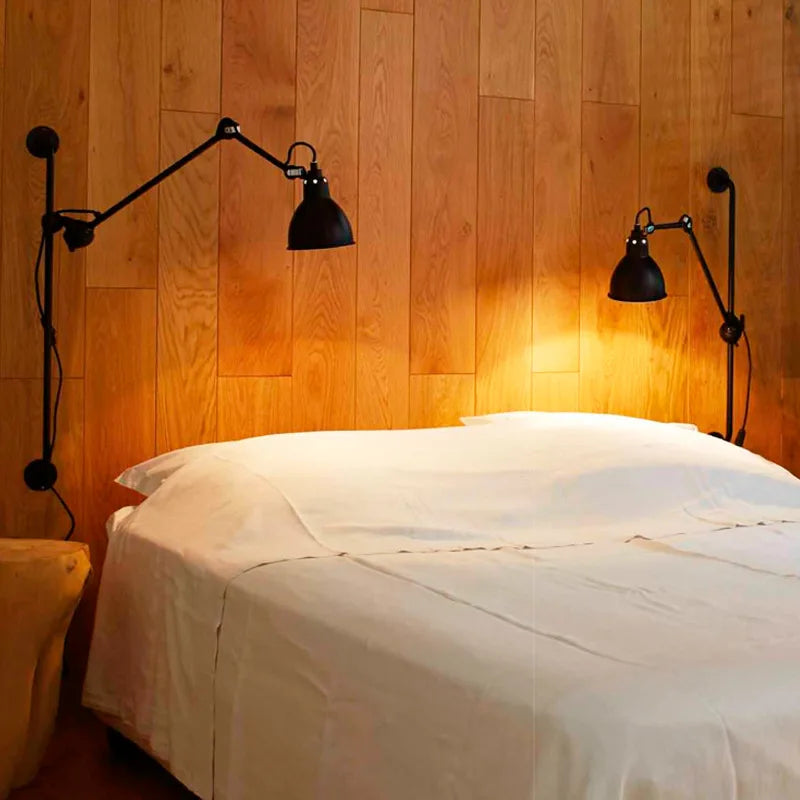 Axyaa Rotatable Wall Lamp for Bedroom Reading Parlor Sconce - Black/Yellow/Orange
