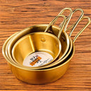 Axya Stainless Steel Golden Rice Wine Bowl Set
