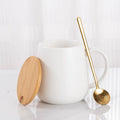 Axyaa Ceramic Mug with Lid, Spoon, Funny Design, Ideal for Coffee, Tea, Breakfast