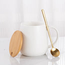 Axyaa Ceramic Mug with Lid, Spoon, Funny Design, Ideal for Coffee, Tea, Breakfast