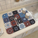 Ethnic Printed Coffee Draining Mat by Axyaa: Super Absorbent & Quick Drying Rug