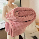 Axyaa Cozy Rabbit Fur Throw Blanket: Soft Plush Sofa Bed Autumn Winter Warm Blanket