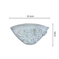 Axyaa White Rose Embossed Porcelain Flower Vase - Home Decor Craft