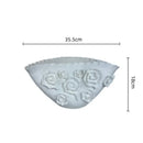Axyaa White Rose Embossed Porcelain Flower Vase - Home Decor Craft