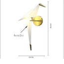 Axyaa Nordic Crane Wall Lamp LED Sconces for Loft Living Room