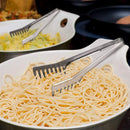 Axyaa Stainless Steel Kitchen Tongs: Color Comb Meal Clip for Non Stick Cookware