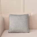 Axyaa Gray Plush Geometric 45x45cm Cushion Cover for Home Decor