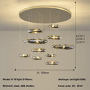 Axyaa Nordic Minimalist LED Stair Chandelier for Home, Villa, Hotel - Dimmable Luminaires