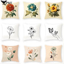 Axyaa Flower Print Sofa Pillow Cover for Decor, Car Seat, and Cute Decor Display