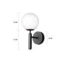 Axyaa Nordic Modern LED Glass Wall Lamp Black Sconce for Bedroom Decoration