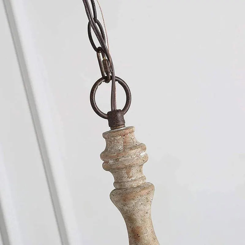 Retro French Wood Chandelier | Axyaa Nordic Pendant Lamp for Home, Kitchen, Living Room