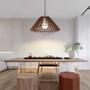 Axyaa Walnut Wood Chandelier Pendant Light for Bedroom & Dining Room
