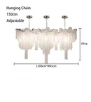 Axyaa Tassel Pendant Aluminum Chain Chandelier for Living Room Kitchen